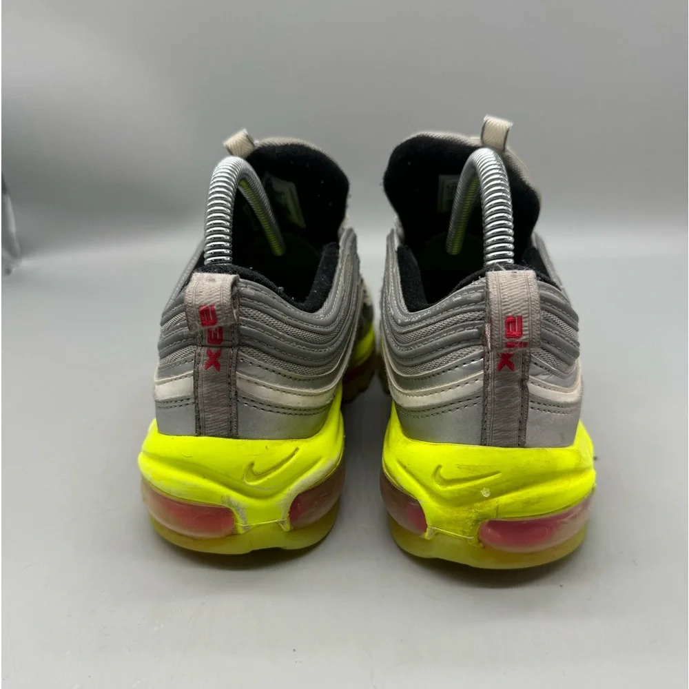 Nike Air Max 97 RFT Low Silver Volt Size 6.5Y GS Walking Shoes